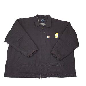 Carhartt Mens Loose Fit Brown Sherpa-Lined Jacket 4XL Heavy Duty Durable Outerwe
